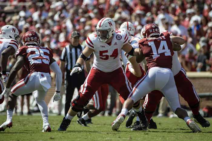 Bryce Benhart 2021 Nebraska vs Oklahoma football